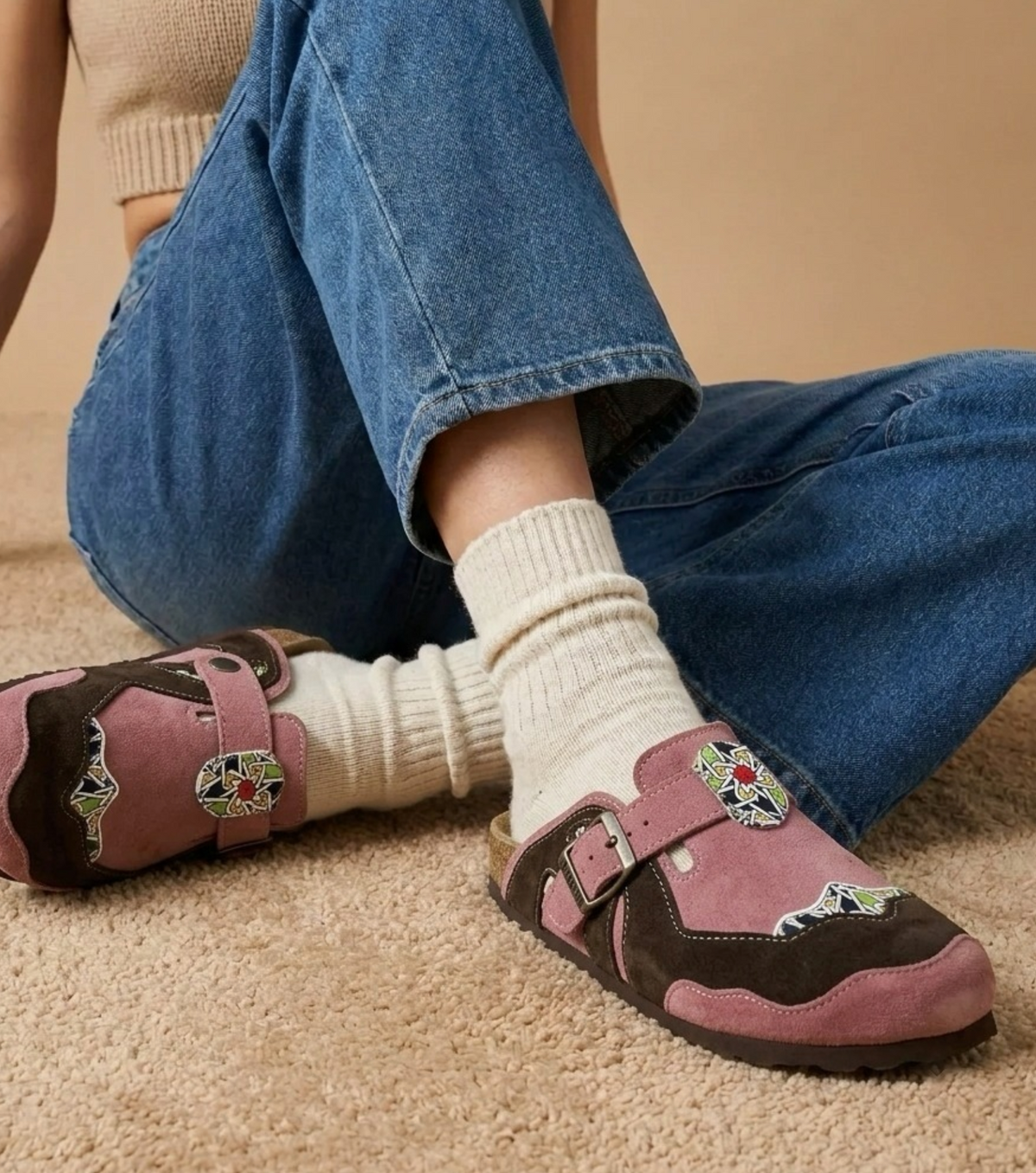 Sabots en Daim – Style Marocain Authentique et Tendance