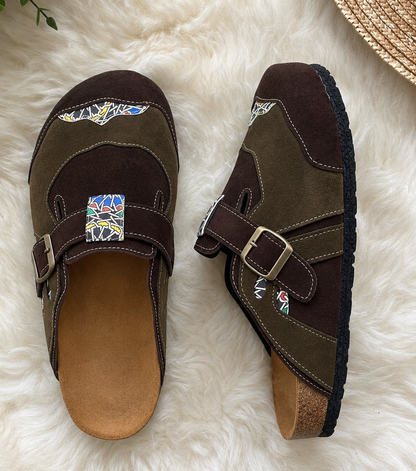 Sabots en Daim – Style Marocain Authentique et Tendance
