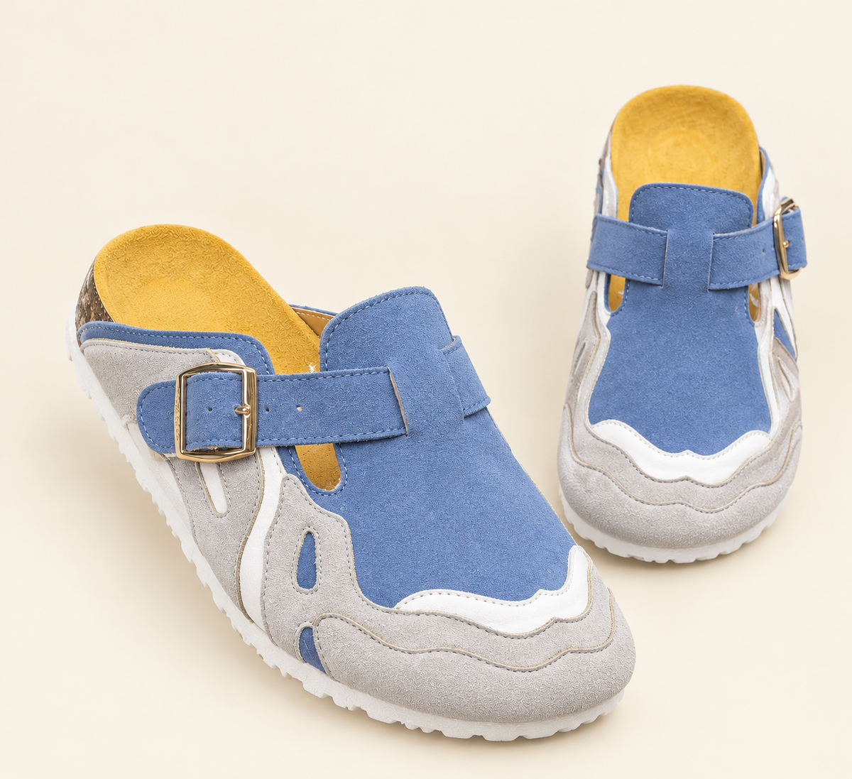 Sabots en Daim – Style Rétro Chic et Tendance